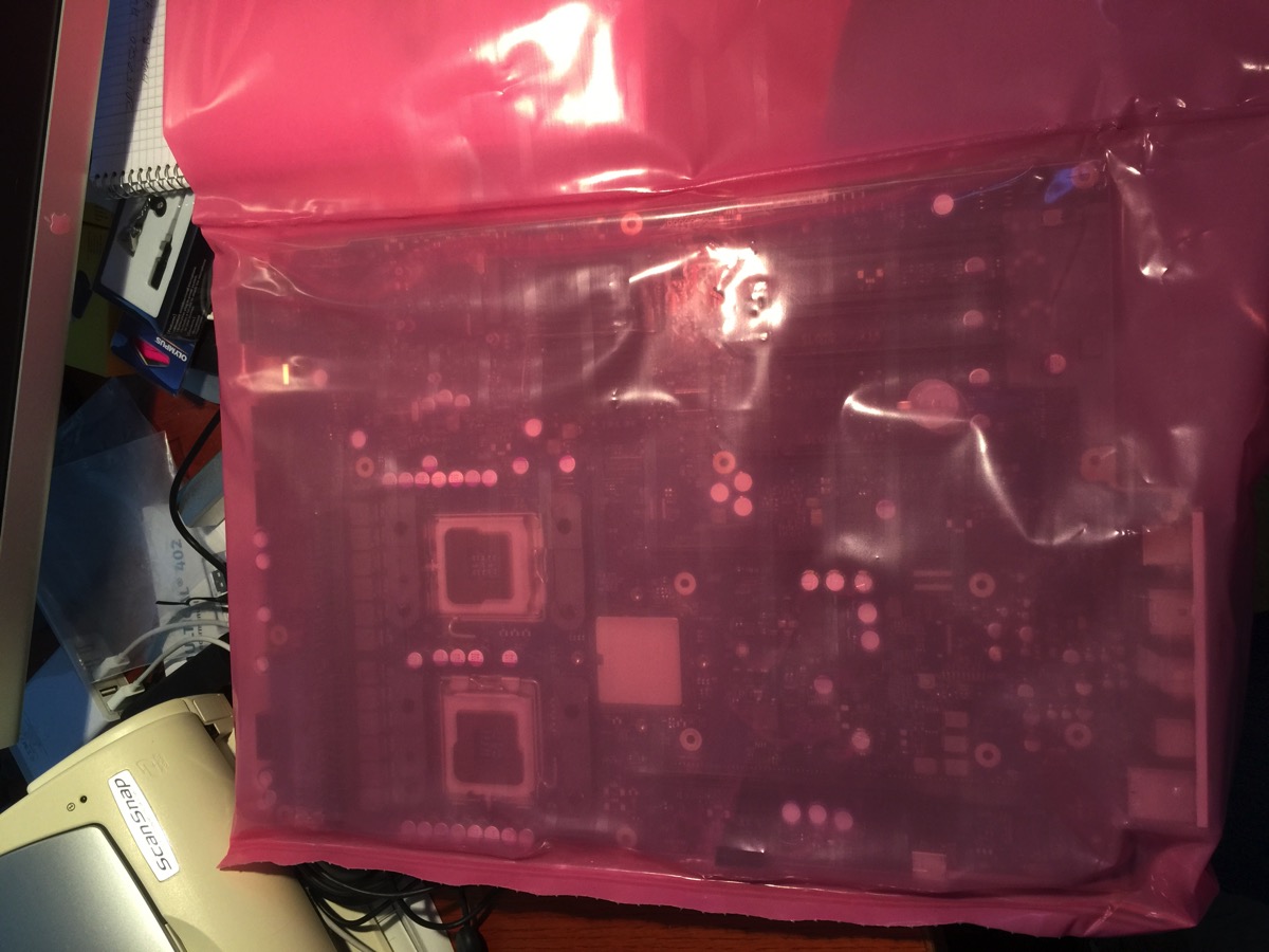 New motherboard in sealed wrap